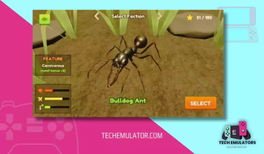 Playing Ant Emulator on PC