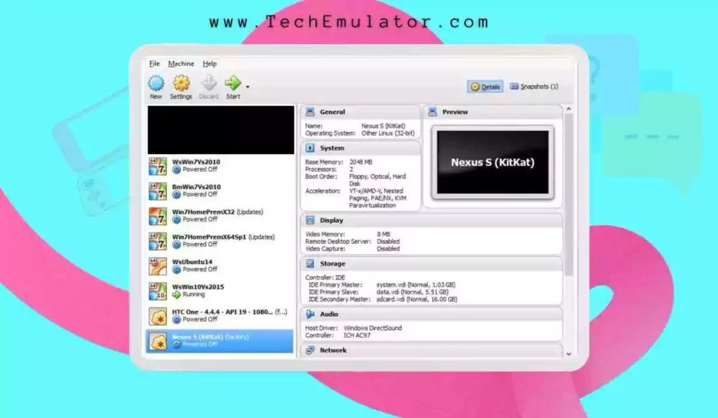 Downloading VirtualBox Emulator